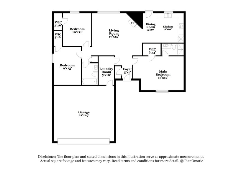 1,700/Mo, 5723 Ensenada Ave Indianapolis, IN 46237 Floor Plan View