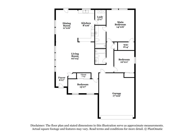 1,805/Mo, 6417 Amber Valley Ln Indianapolis, IN 46237 Floor Plan View