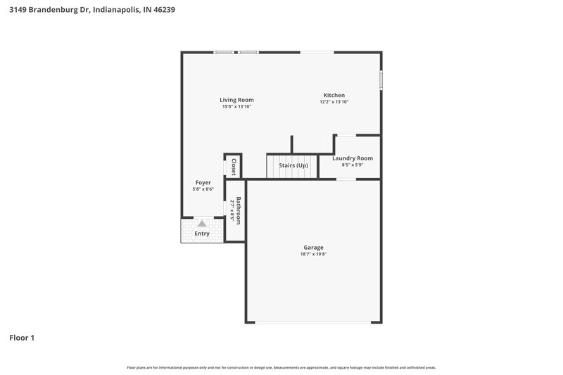 1,760/Mo, 3149 Brandenburg Dr Indianapolis, IN 46239 Floor Plan View