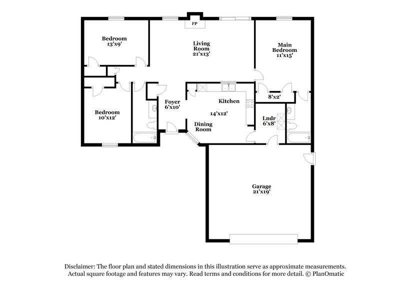 1,605/Mo, 840 Delray Dr Indianapolis, IN 46241 Floor Plan View