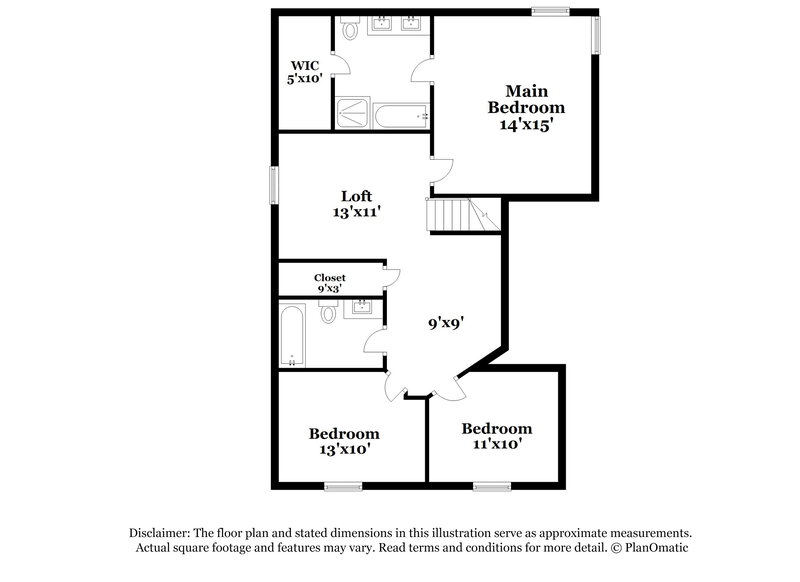 1,800/Mo, 4527 Riverbrook Ln Indianapolis, IN 46254 Floor Plan View 2