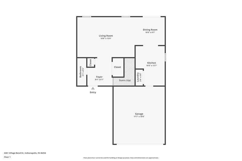 1,850/Mo, 4261 Village Bend Dr Indianapolis, IN 46254 Floor Plan View