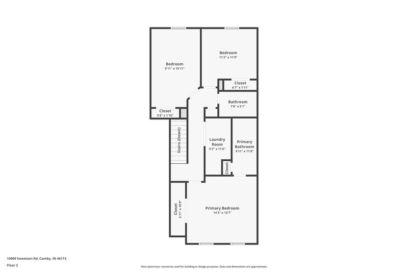1,655/Mo, 10969 Sweetsen Rd Camby, IN 46113 Floor Plan View 2