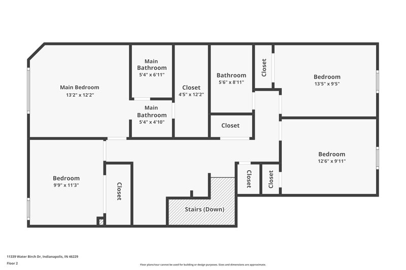 2,070/Mo, 11339 Water Birch Dr Indianapolis, IN 46235 Floor Plan View 2