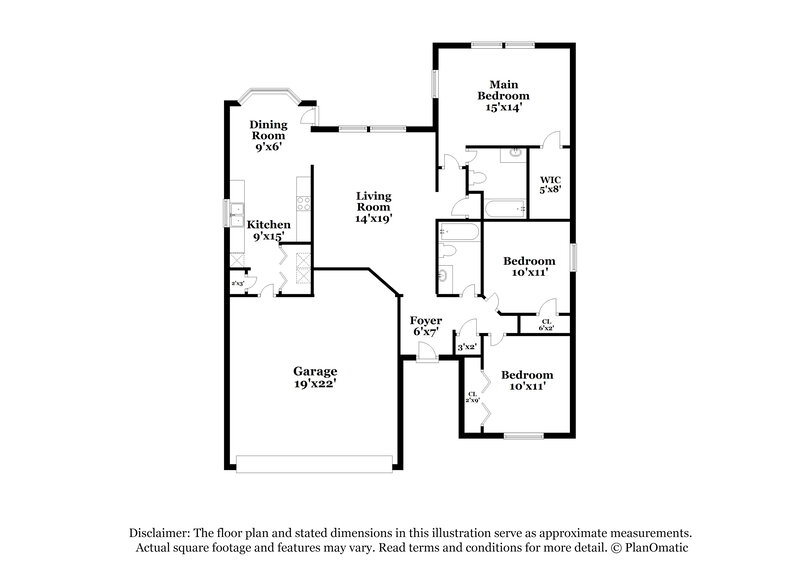 1,585/Mo, 7245 Bradford Woods Way Indianapolis, IN 46268 Floor Plan View
