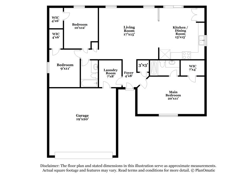 2,620/Mo, 2804 Hazelchase Ct Indianapolis, IN 46268 Floor Plan View
