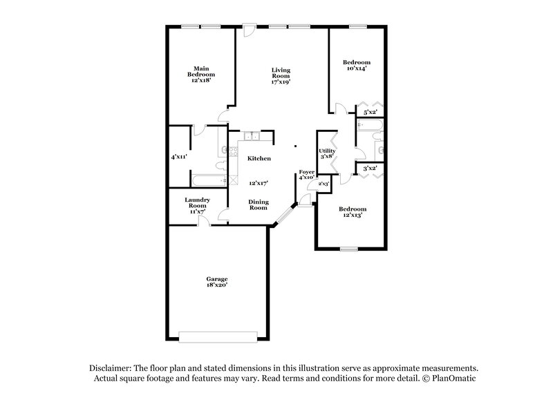 1,770/Mo, 10610 Crackling Dr Indianapolis, IN 46259 Floor Plan View