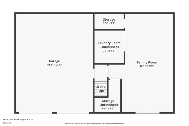 1,590/Mo, 616 Woodlark Dr Indianapolis, IN 46229 Floor Plan View