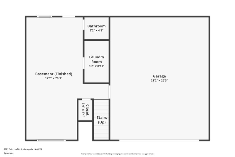 1,910/Mo, 2021 Twin Leaf Ct Indianapolis, IN 46229 Floor Plan View