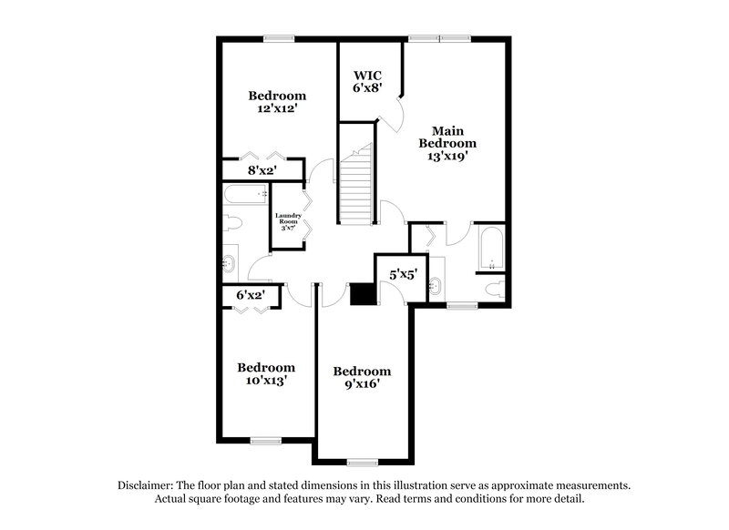 1,990/Mo, 4008 Crabtree Ct Indianapolis, IN 46235 Floor Plan View 2