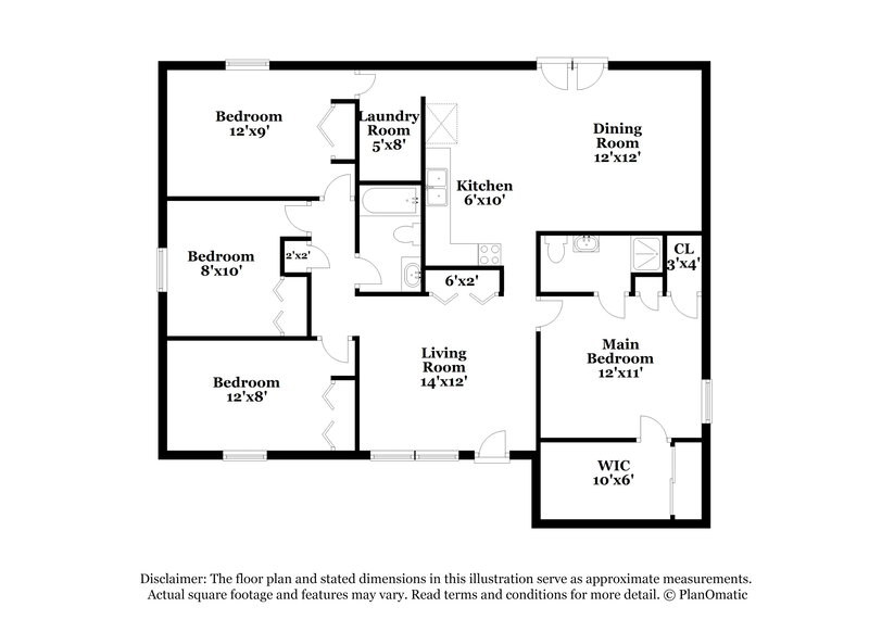 1,780/Mo, 3017 Southwest Dr Indianapolis, IN 46241 Floor Plan View