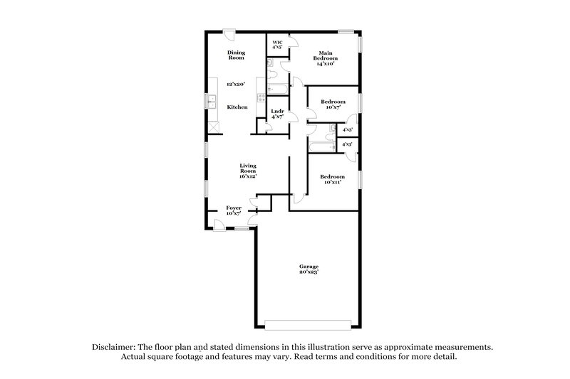 1,600/Mo, 10711 Sterling Apple Dr Indianapolis, IN 46235 Floor Plan View