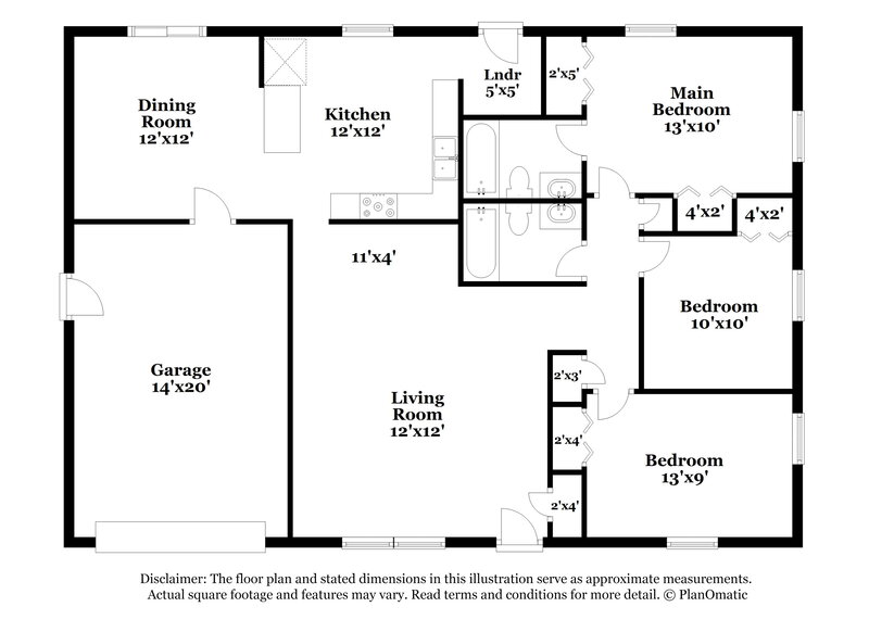 1,635/Mo, 8858 Frontenac Rd Indianapolis, IN 46226 Floor Plan View