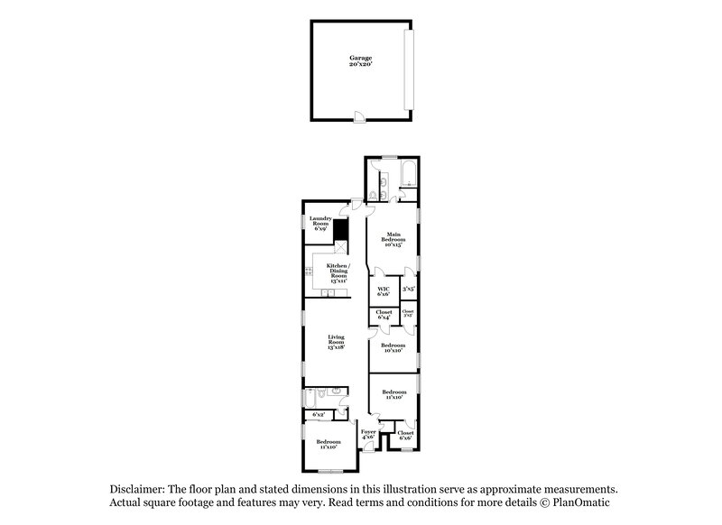 1,595/Mo, 2939 E Tabor St Indianapolis, IN 46203 Floor Plan View