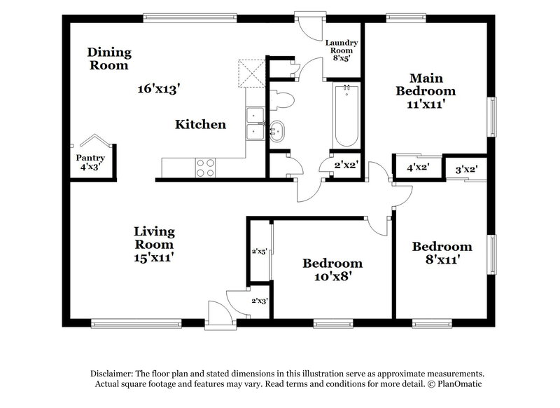 1,345/Mo, 4404 Mesa Ct Indianapolis, IN 46241 Floor Plan View 2