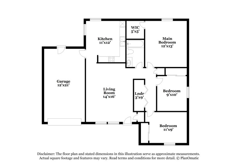 1,700/Mo, 3628 Valley Lake Dr Indianapolis, IN 46227 Floor Plan View