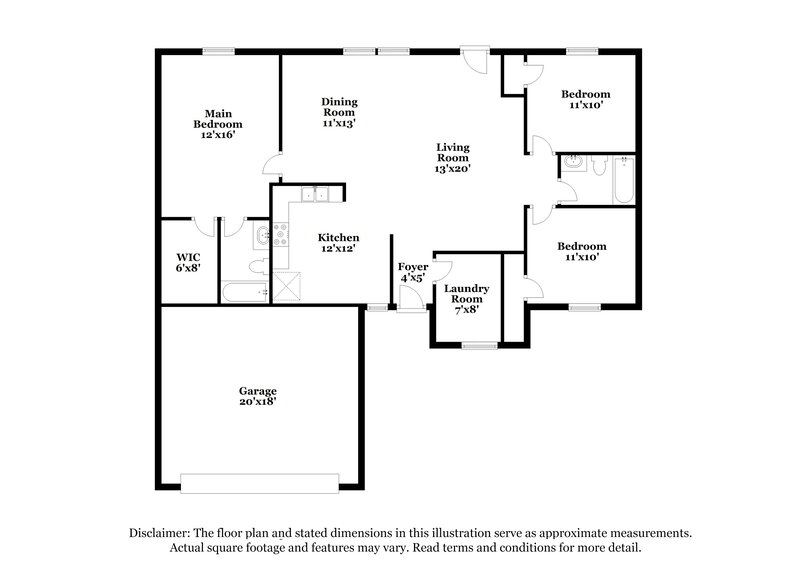 1,775/Mo, 5322 Claybrooke Dr Indianapolis, IN 46221 Floorplan View
