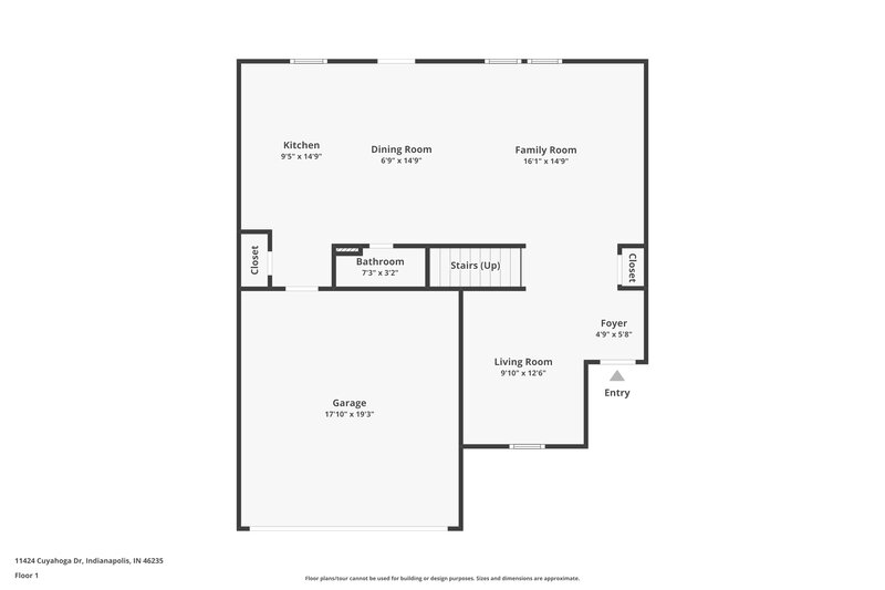 1,645/Mo, 11424 Cuyahoga Dr Indianapolis, IN 46235 Floorplan View