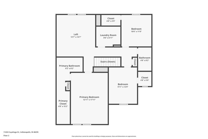 1,645/Mo, 11424 Cuyahoga Dr Indianapolis, IN 46235 Floorplan View 2