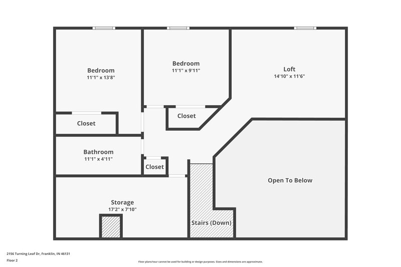 2,035/Mo, 2156 Turning Leaf Dr Franklin, IN 46131 Floor Plan View 2