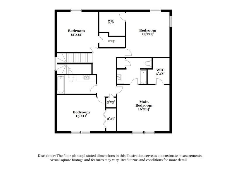 1,905/Mo, 7233 Kimble Dr Indianapolis, IN 46217 Floor Plan View