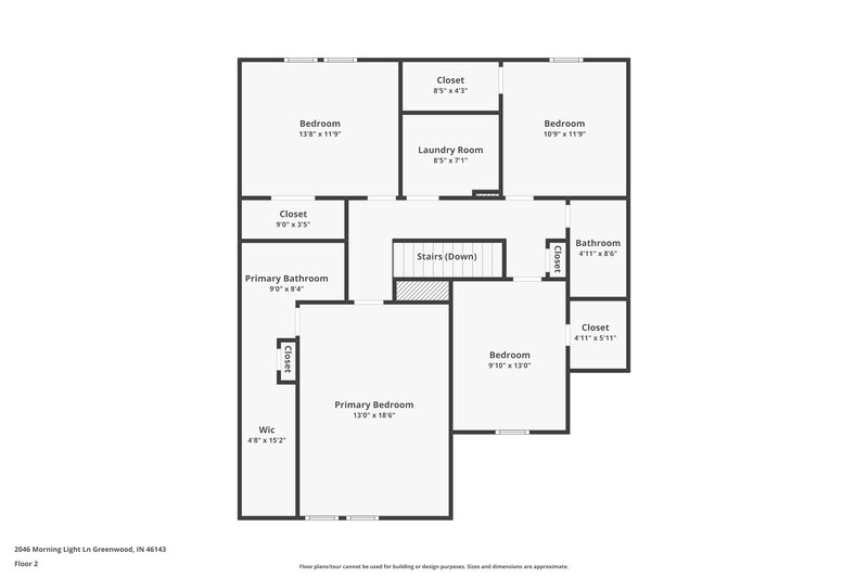 2,910/Mo, 2046 Morning Light Lane Greenwood, IN 46143 Floor Plan View 2