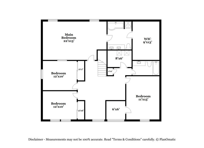 2,210/Mo, 776 West St Whiteland, IN 46184 Floor Plan View