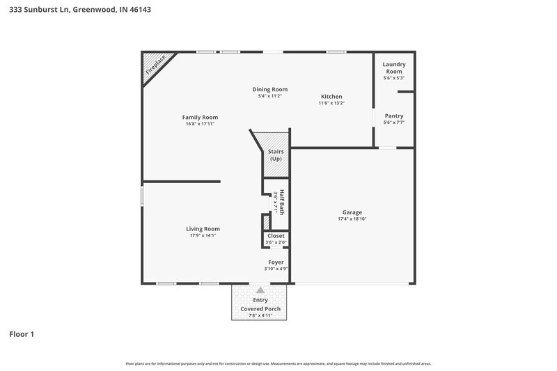 2,230/Mo, 333 Sunburst Ln Greenwood, IN 46143 Floor Plan View