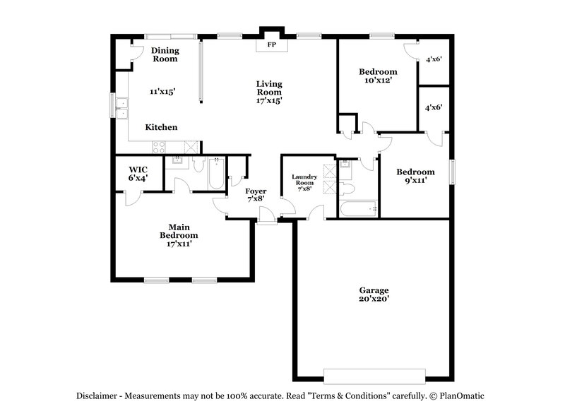 1,755/Mo, 957 Country Ln Indianapolis, IN 46217 Floorplan View