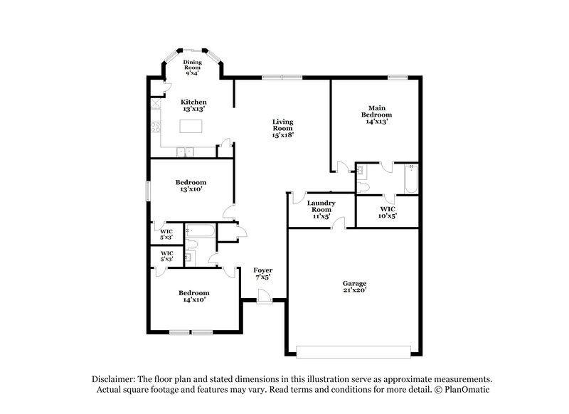 1,835/Mo, 7644 Bann Way Indianapolis, IN 46239 Floor Plan View