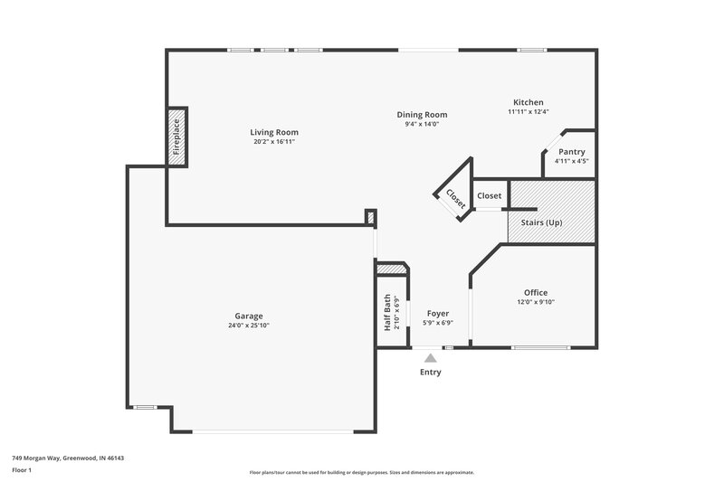 2,445/Mo, 749 Morgan Way Greenwood, IN 46143 Floor Plan View