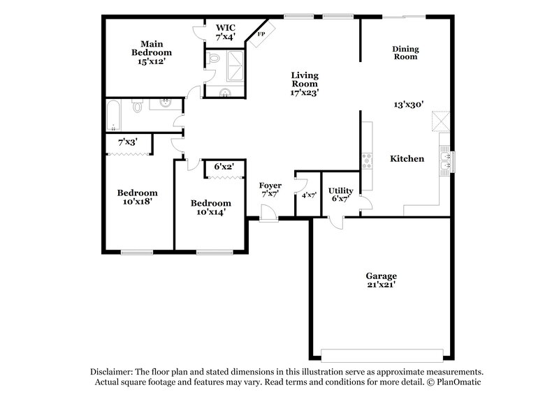 2,220/Mo, 9695 Claymore Dr Fishers, IN 46038 Floor Plan View