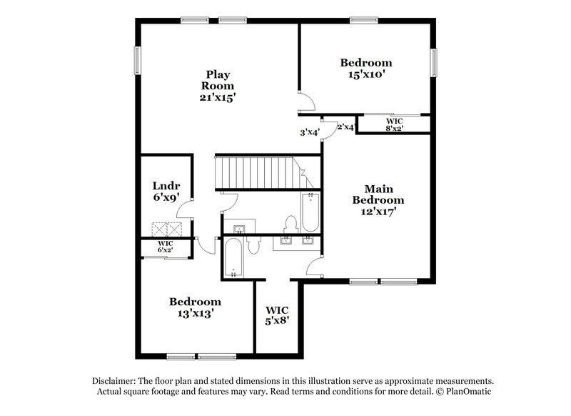 1,745/Mo, 968 Indigo Dr Greenfield, IN 46140 Floor Plan View