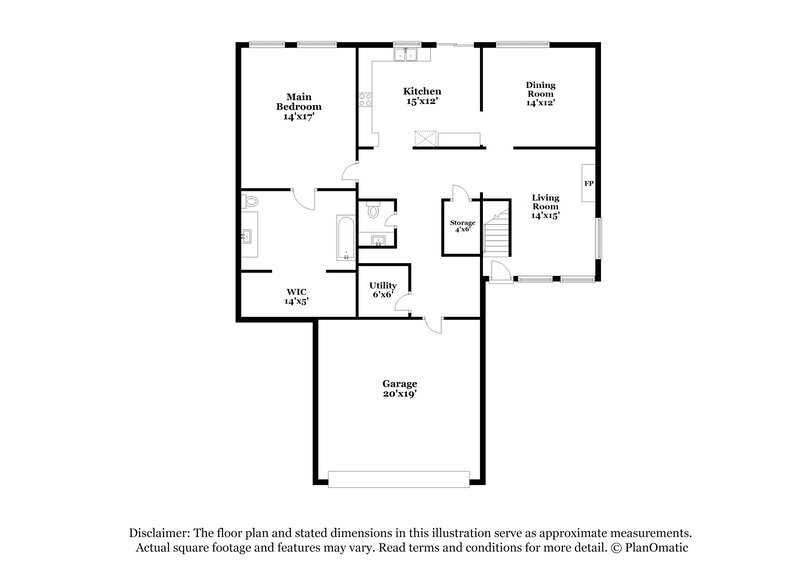 1,975/Mo, 1401 Audubon Dr Brownsburg, IN 46112 Floor Plan View