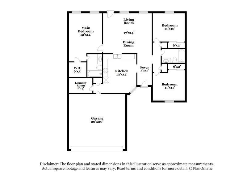 1,775/Mo, 959 Atir Ln Greenfield, IN 46140 Floor Plan View