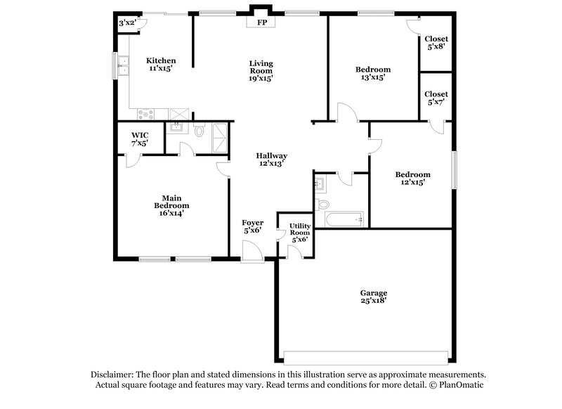 1,760/Mo, 14 Lake Dr N Brownsburg, IN 46112 Floor Plan View