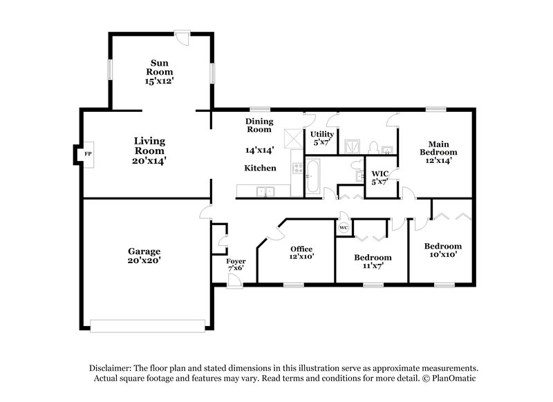 1,715/Mo, 1567 Woodside Dr Danville, IN 46122 Floor Plan View