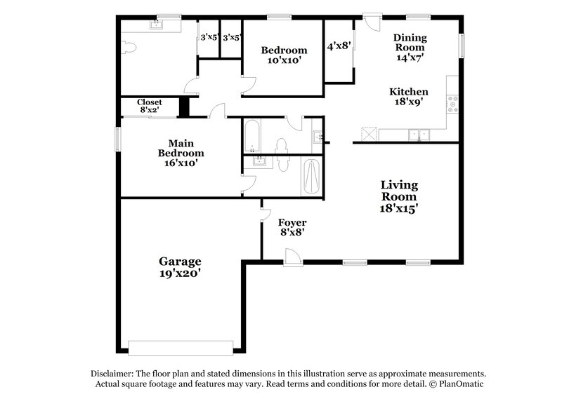 1,700/Mo, 1179 Money Ln Danville, IN 46122 Floor Plan View