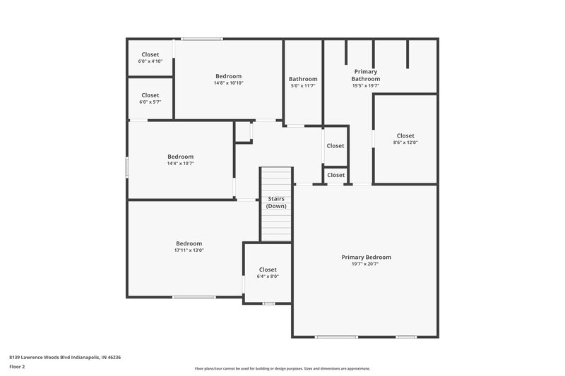 3,210/Mo, 8139 Lawrence Woods Blvd Indianapolis, IN 46236 Floor Plan View