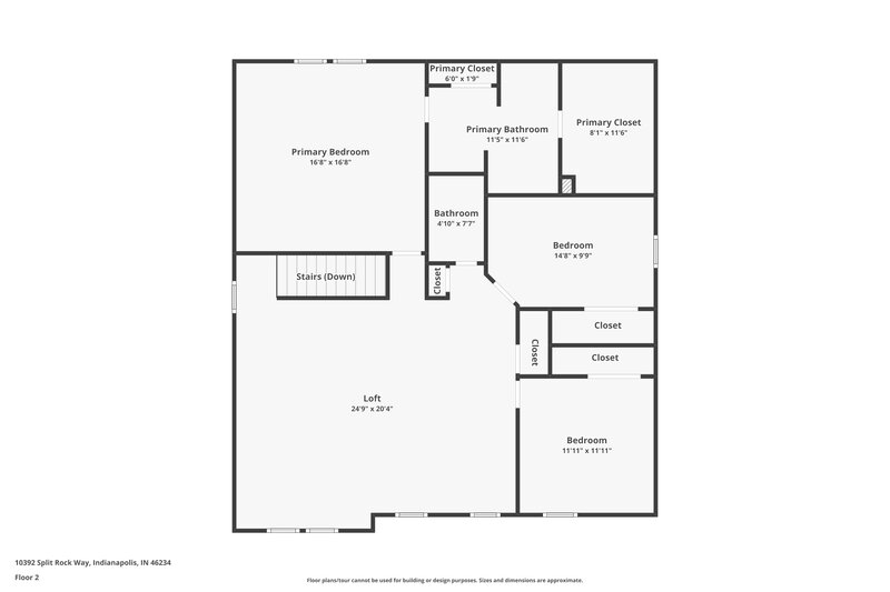 2,270/Mo, 10392 Split Rock Way Indianapolis, IN 46234 Floor Plan View 2