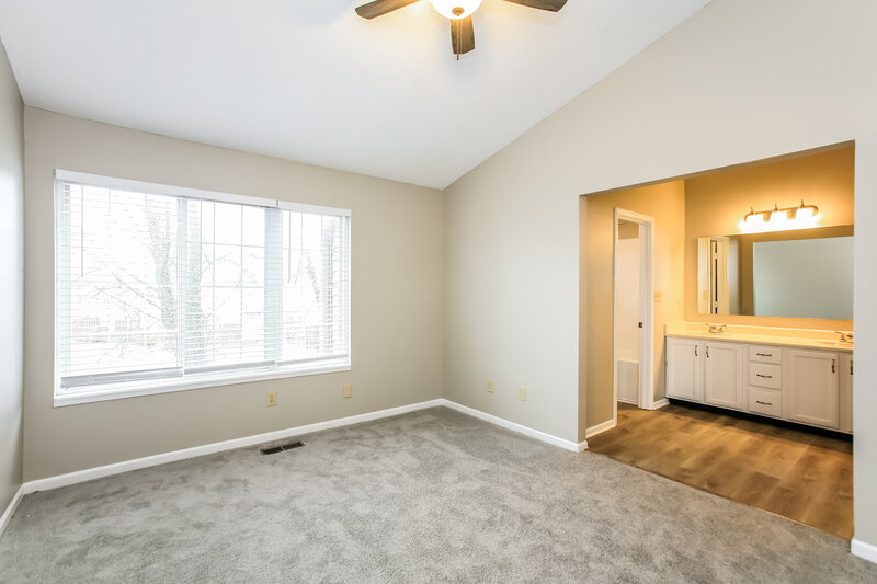 2,300/Mo, 3440 Windham Lake Rd Unit 7 Indianapolis, IN 46214 Main Bedroom View