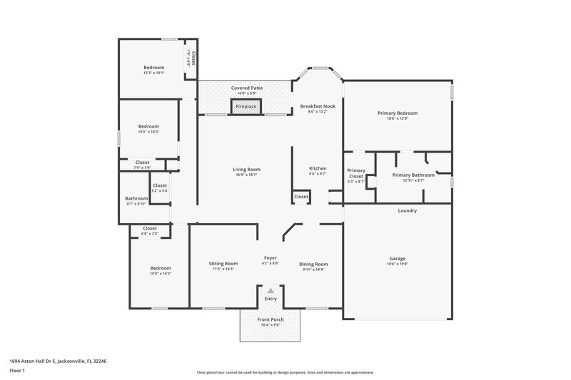 2,765/Mo, 1694 Aston Hall Dr E Jacksonville, FL 32246 Floor Plan View