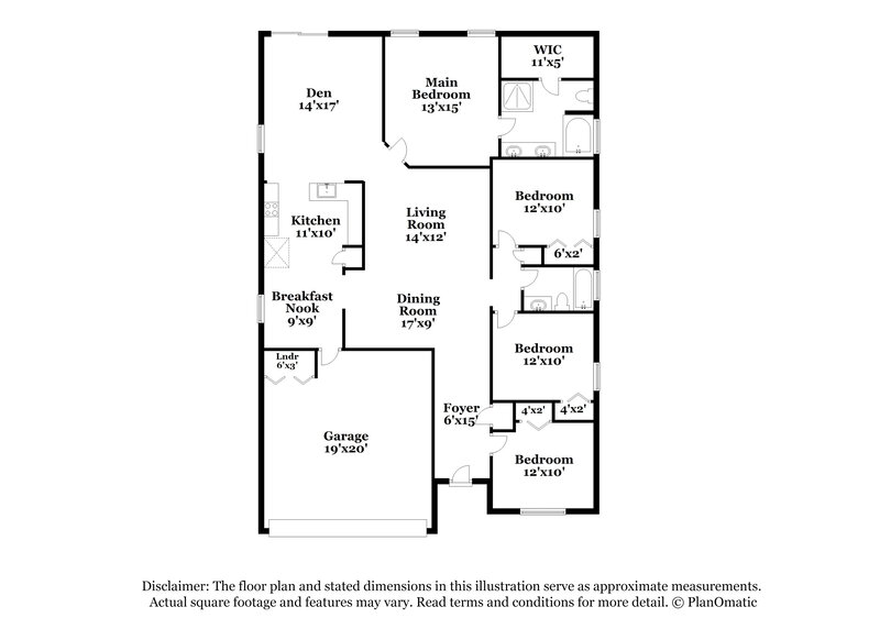 1,970/Mo, 2076 Frogmore Dr Middleburg, FL 32068 Floor Plan View