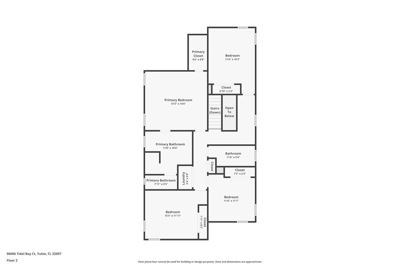2,160/Mo, 96006 Tidal Bay Ct Yulee, FL 32097 Floor Plan View 2