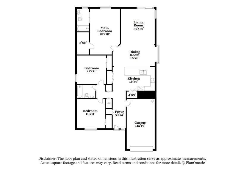 1,560/Mo, 2859 Centerwood Dr N Jacksonville, FL 32218 Floor Plan View