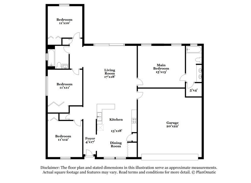 1,825/Mo, 11135 Lauren Oak Ln Jacksonville, FL 32221 Floor Plan View