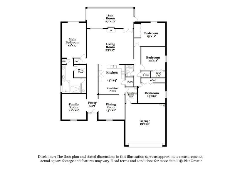 2,175/Mo, 2724 Maple Durham Dr Orange Park, FL 32073 Floor Plan View