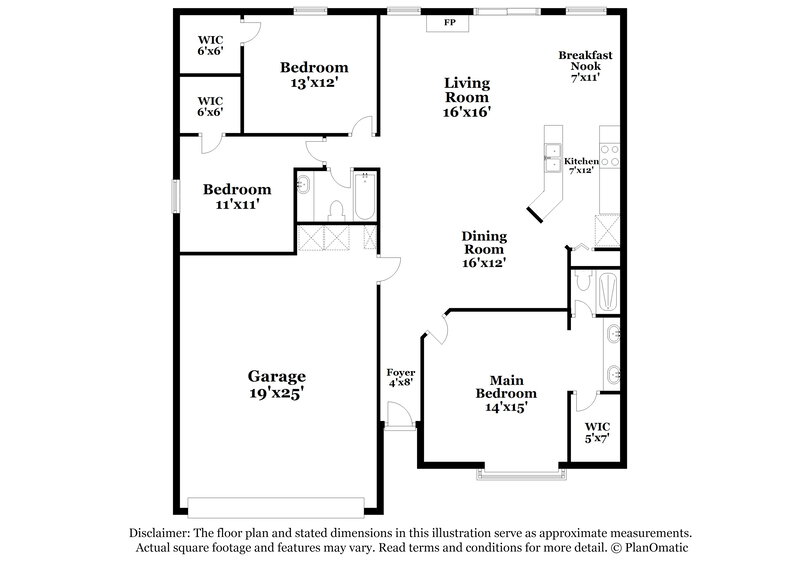 1,875/Mo, 8869 Cherry Hill Dr Jacksonville, FL 32221 Floor Plan View