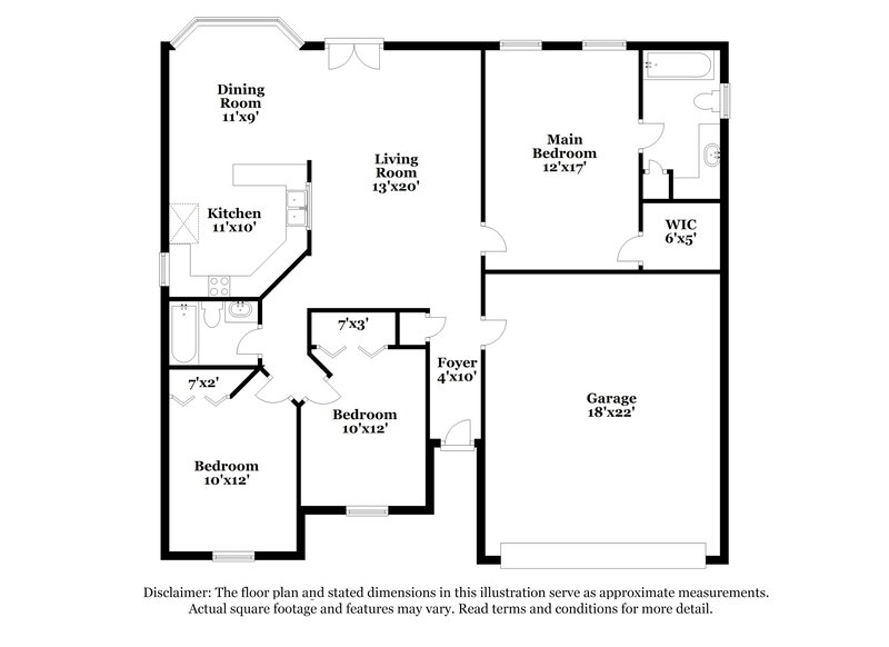 2,075/Mo, 8338 Lakemont Dr Jacksonville, FL 32216 Floorplan View