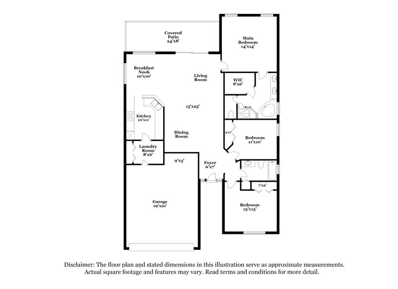 2,060/Mo, 3479 Waterford Oaks Dr Orange Park, FL 32065 Floor Plan View